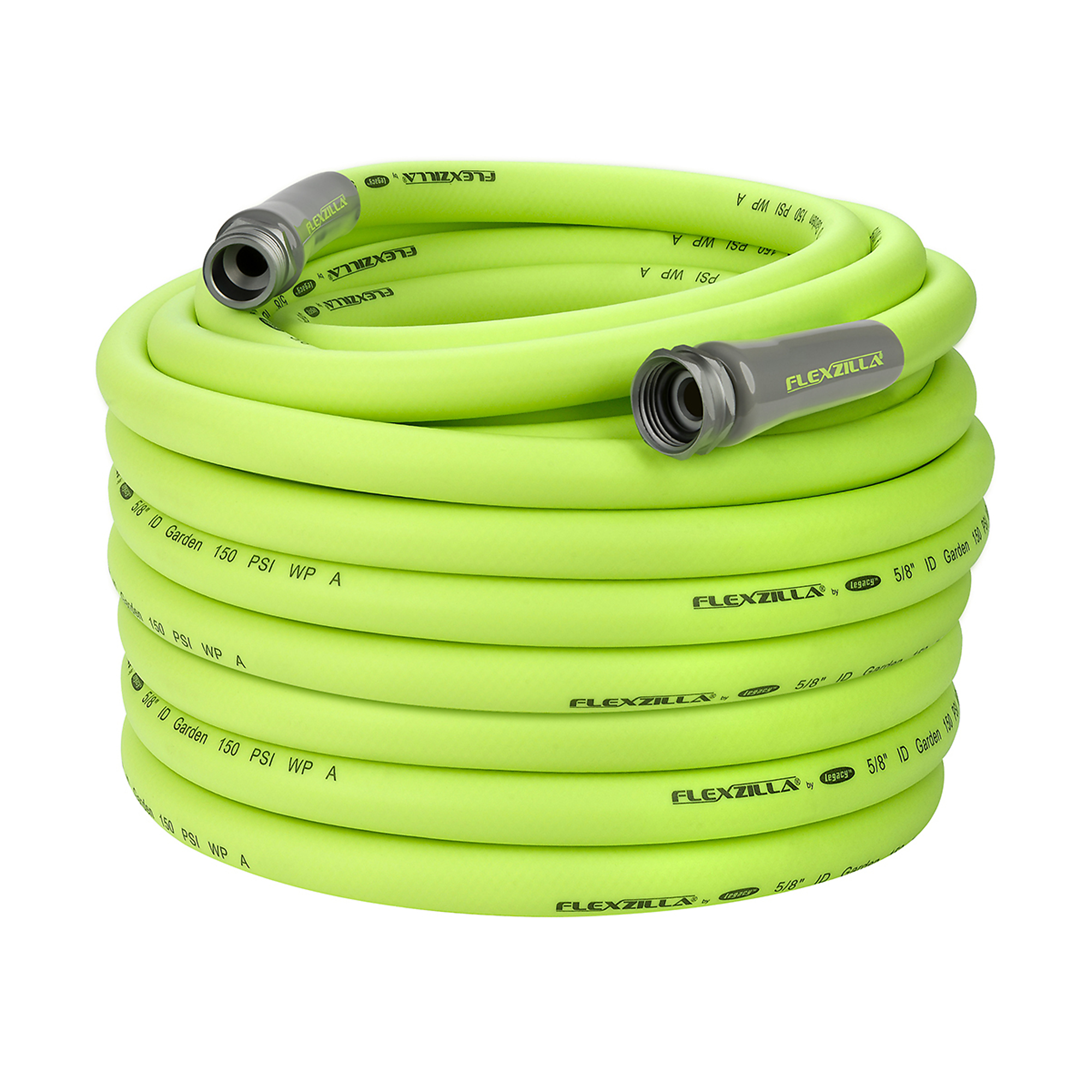 Legacy Flexzilla® Garden Hose 5/8in 100ft GHT, Max PSI 150, Model #HFZG5100YW